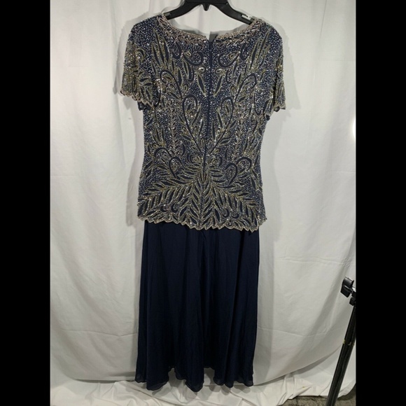 NEW Pisarro Nights Embellished Beaded Mock Gown‎ 8 - Picture 9 of 12